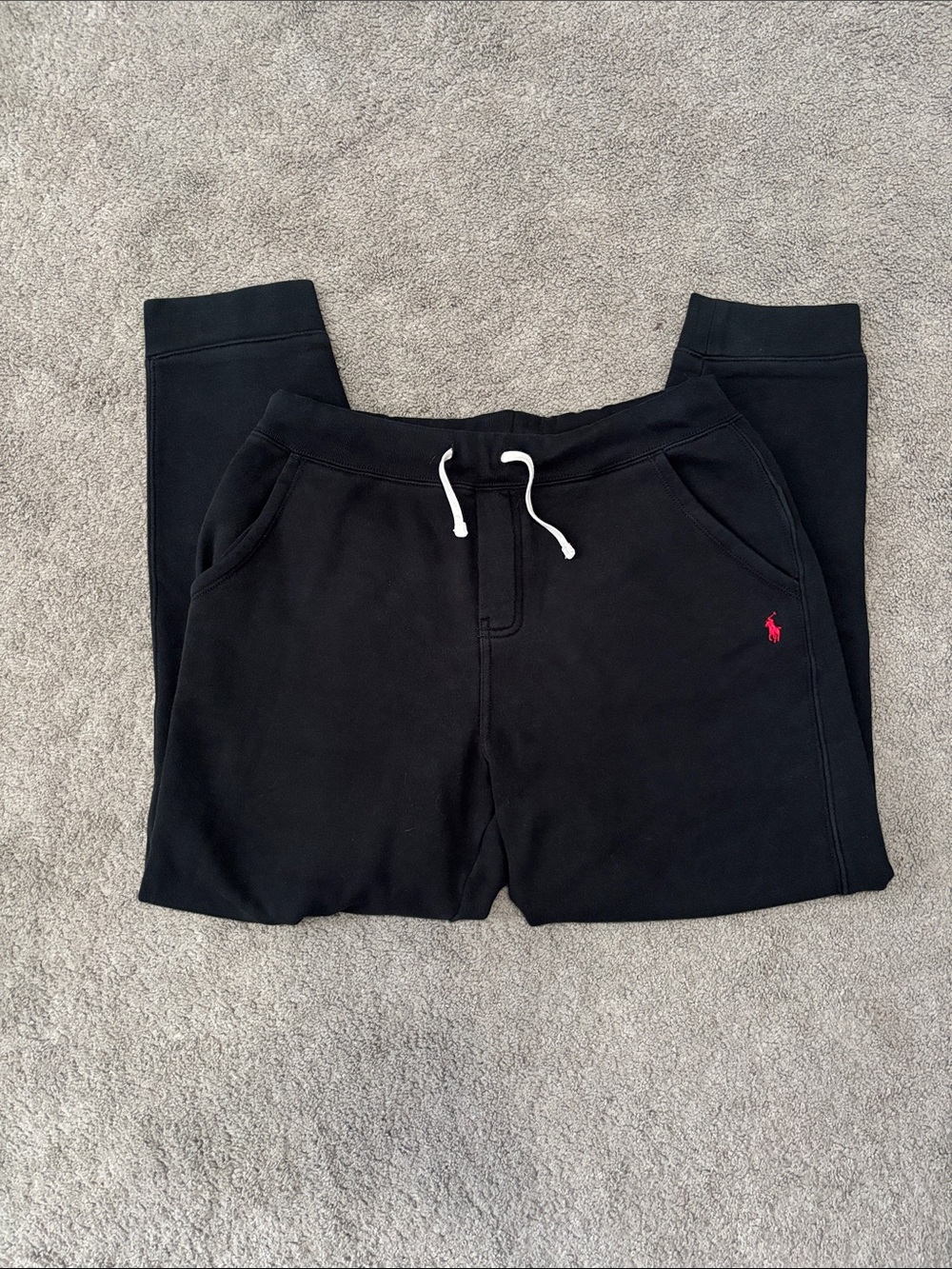 Polo by Ralph Lauren Black Sweatpants with Red Pony